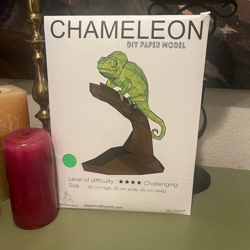 Rare Papercraft World 3D PAPERCRAFT MODEL CHAMELEON,